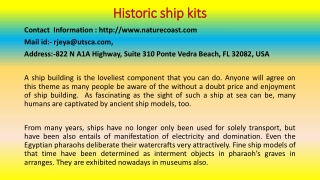 Interesting Facts I Bet You Never Knew About HISTORIC SHIP KITS