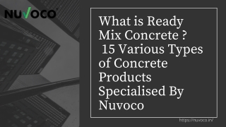 What is Ready Mix Concrete ? 15 Various Types of Concrete Products