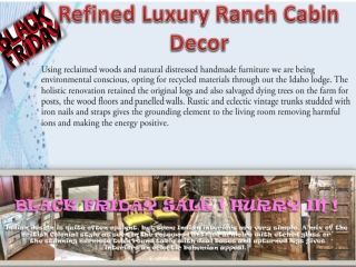 Refined Luxury Ranch Cabin Decor