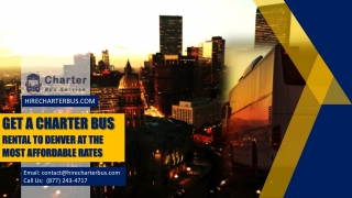 Get a Charter Bus Rental Denver at the Most Affordable Rates