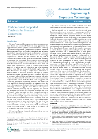 Carbon Catalysts for Biomass Conversion