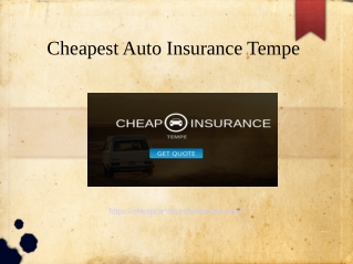 Cheapest Auto Insurance Tempe