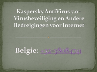 Kaspersky AntiVirus 7.0 - Virusbeveiliging en Andere Bedreigingen voor Internet