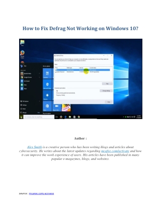 How to Fix Defrag Not Working on Windows 10?