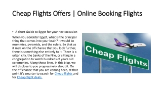 Cheap Flights Offers | Online Booking Flights