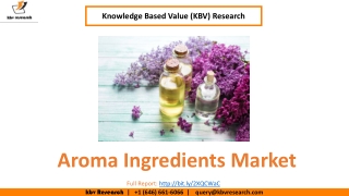 Aroma Ingredients Market Size- KBV Research