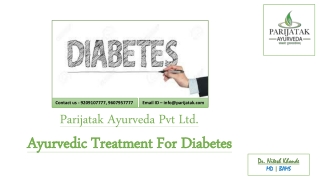 Diabetes treatment with ayurveda at parijatak