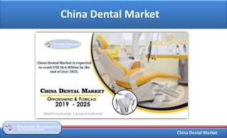 China Dental Market would be 16.65 Billion by 2025