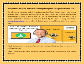 How to Install Norton Antivirus on Computer System using www.norton.com?