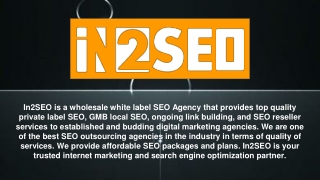 SEO Reseller Services - In2SEO