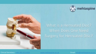 What is Herniated Disc? And When a Surgery is Neede for it? | Spinal Surgeon UK