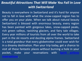 Beautiful Attractions That Will Make You Fall In Love with Switzerland