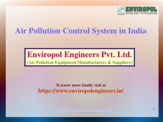 Air Pollution Control System in India