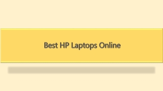 Best HP Laptops Online