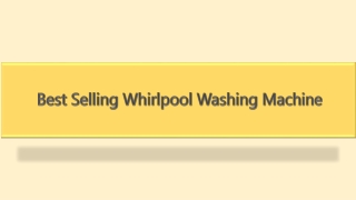Best Selling Whirlpool Washing Machine