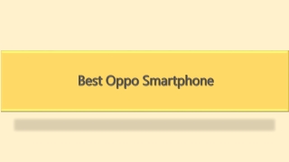 Best Oppo Smartphone