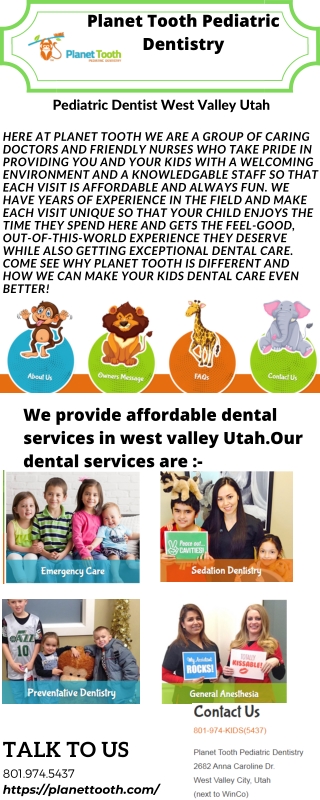 Pediatric Dentist West Valley Utah