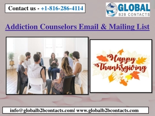 Addiction Counselors Email & Mailing List