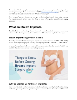 What you need to know before getting Breast implants