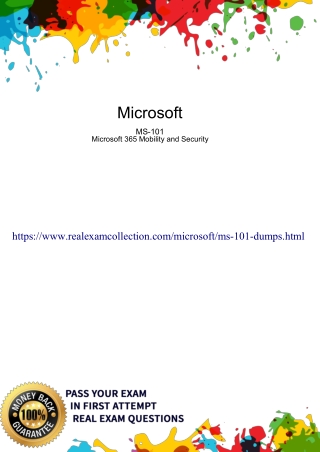 MS-101 Exam Dumps, Pass4sure Microsoft Practice Test Questions - 2019