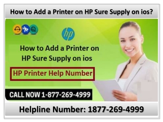 How to Add a Printer on HP Sure Supply on ios?