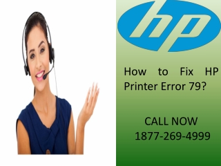 How to Fix HP Printer Error 79