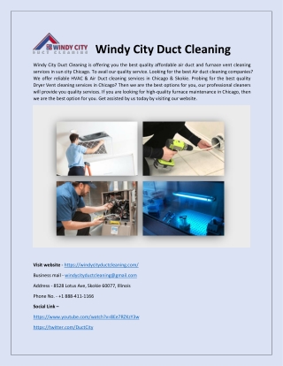 Chicago duct cleaning company