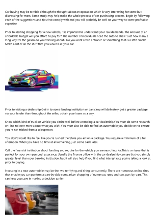 Look For A Car Without Being Unhappy