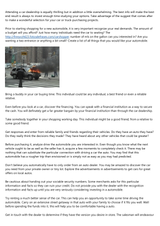 Comply with This Post Just Before Getting The Next Automobile