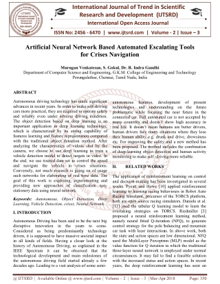 Artificial Neural Network Based Automated Escalating Tools for Crises Navigation