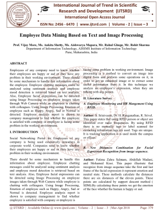 Employee Data Mining Based on Text and Image Processing