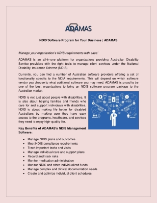 NDIS Software Program for Your Business | ADAMAS