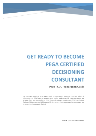 Get Ready to Become Pega Certified Decisioning Consultant