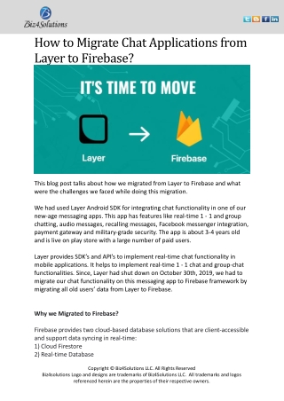How to Migrate Chat Applications from Layer to Firebase?