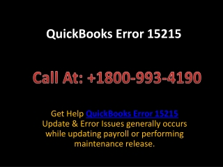 QuickBooks Error 15215