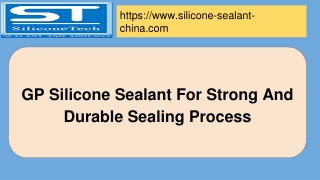 GP Silicone Sealant For Strong And Durable Sealing Process