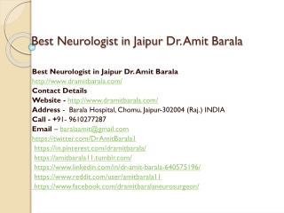Best Neurologist in Jaipur Dr. Amit Barala