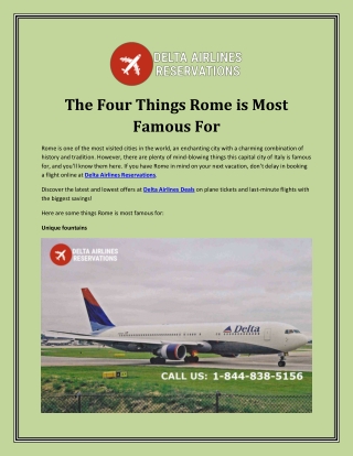 The Four Things Rome is Most Famous For