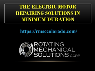 Denver electric motor repair