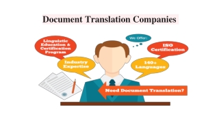 How to opt for the right document translation companies?