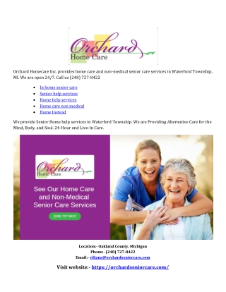 Senior help services