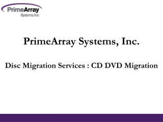 Disc Migration Services : CD DVD Migration