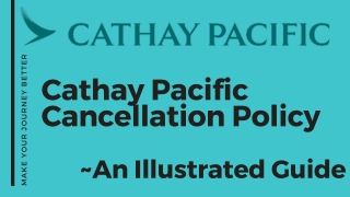 Cathay Pacific Cancellation Policy