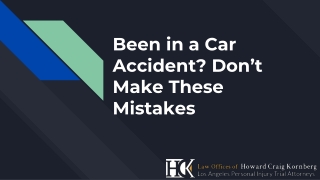 Been in a Car Accident? Don’t Make These Mistakes