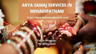 Arya Samaj Services in Mehadipatnam