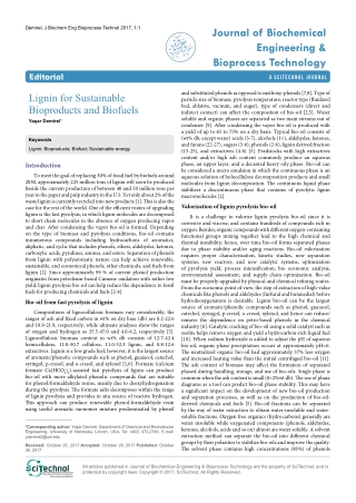 Lignin for Sustainable Bioproducts and Biofuels