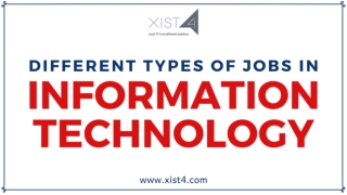 Different Types of Jobs In Information Technology