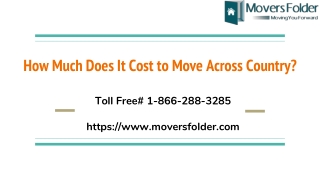 How Much Does it Cost to Move Across Country