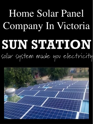 Home Solar Panel Company In Victoria