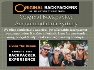 Original Backpacker Accommodation Sydney